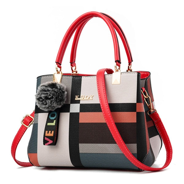 Casual Plaid Shoulder Bag for Women