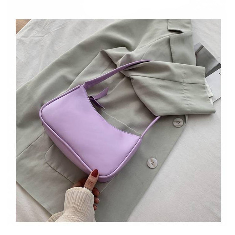 Soft PU Leather Baguette Handbag