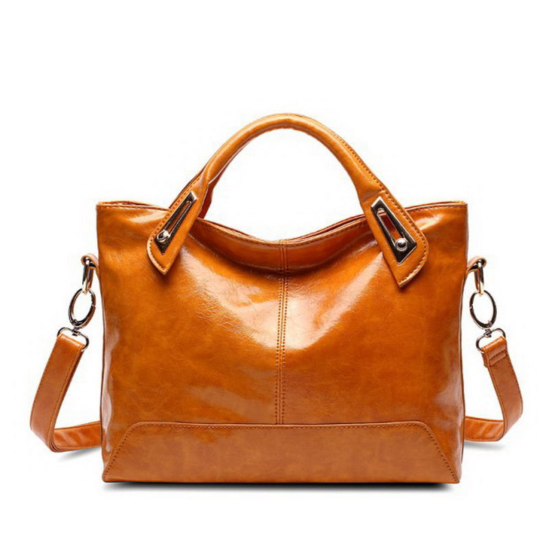 Soft Oil Leather Shoulder Bag