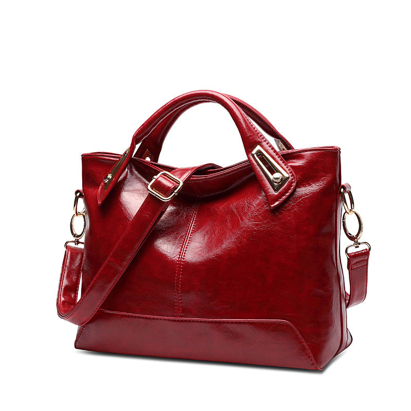 Soft Oil Leather Shoulder Bag