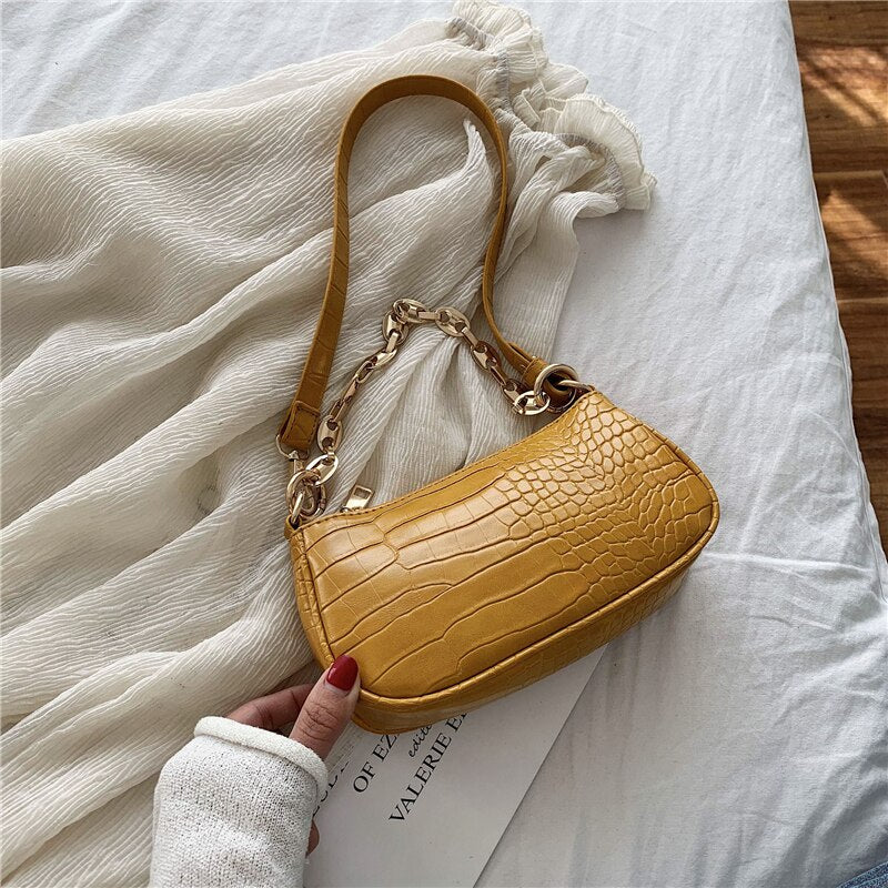 Mini Crocodile Pattern Shoulder Bag for Women