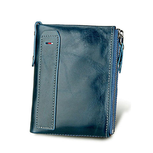 Genuine Leather Short Wallet
