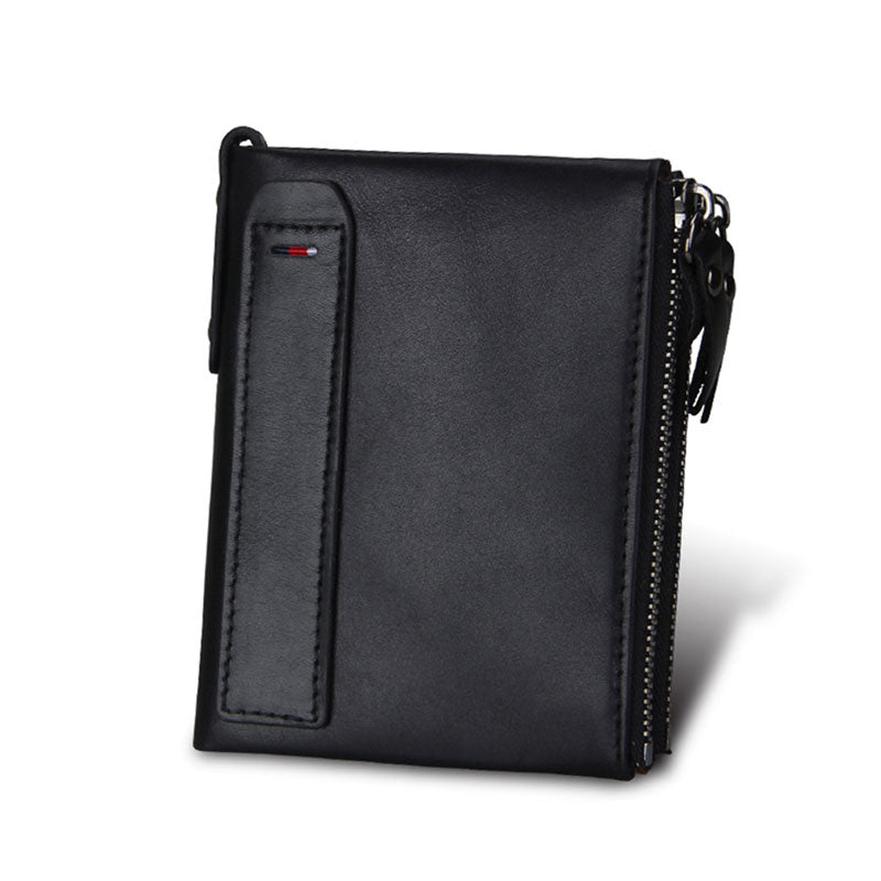 Genuine Leather Short Wallet