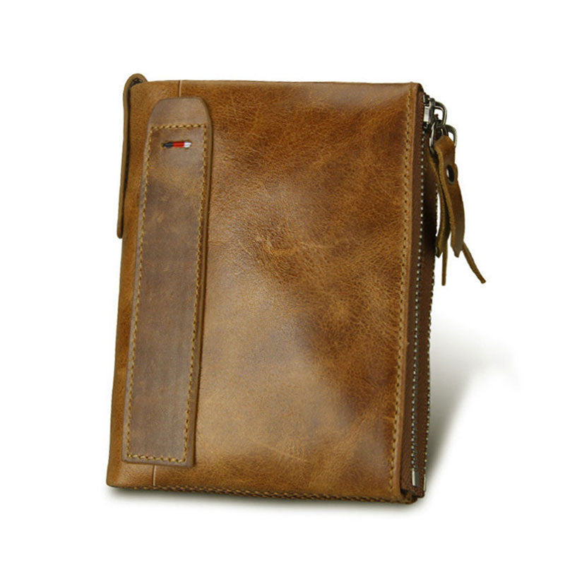 Genuine Leather Short Wallet