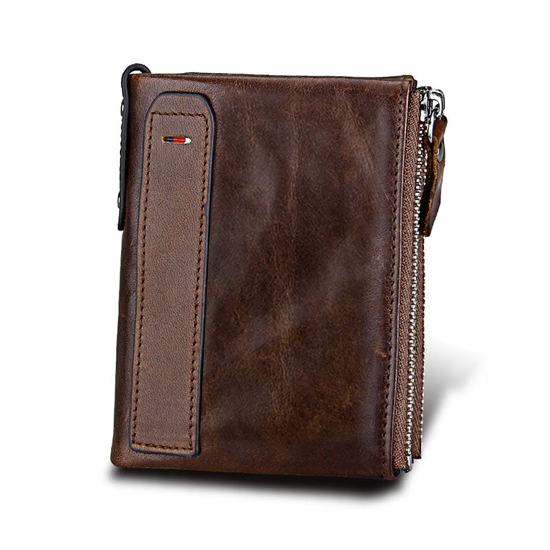 Genuine Leather Short Wallet