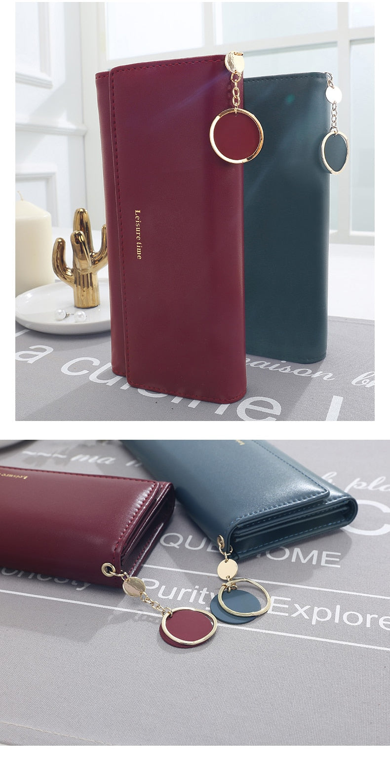 Leather Multi-Functional Long Wallet