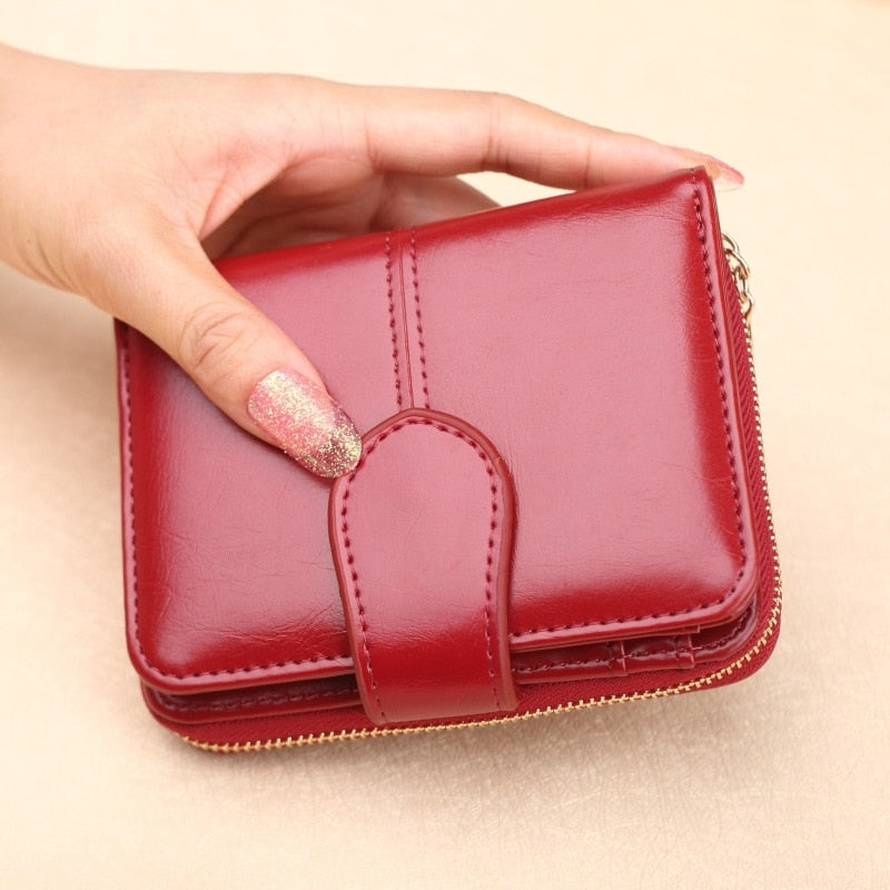 PU Leather Short Wallet for Women