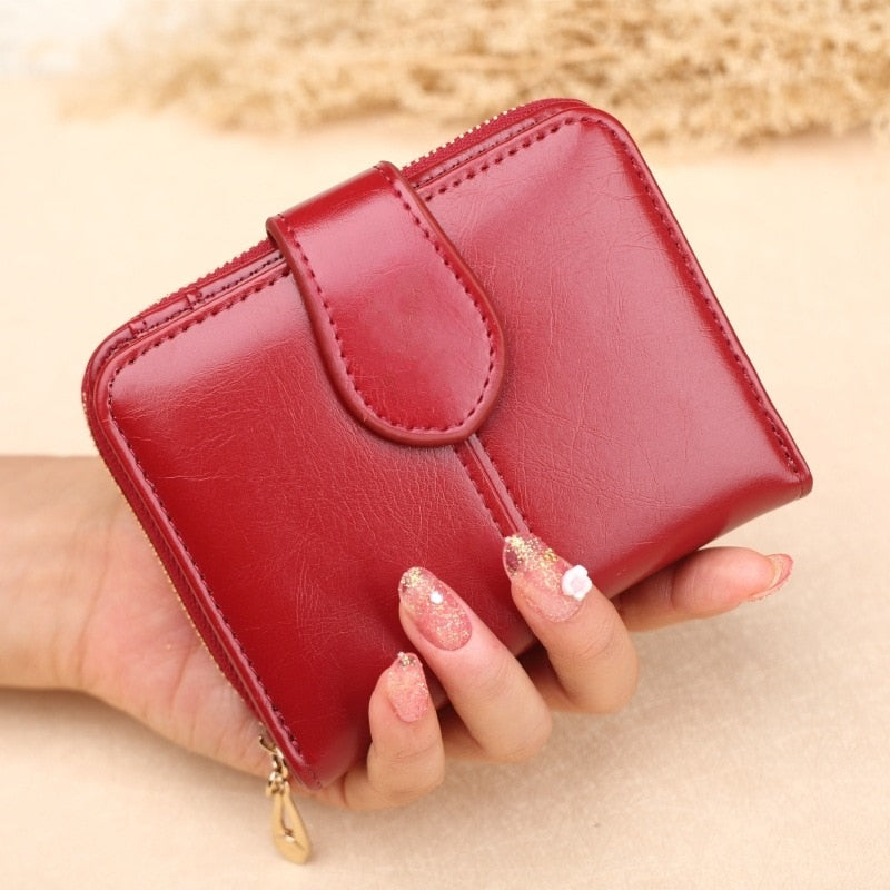 PU Leather Short Wallet for Women