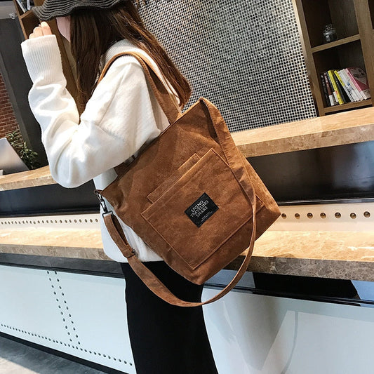 Corduroy Tote Bag