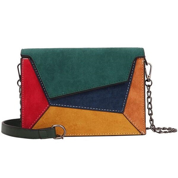 Retro Patchwork Crossbody Bag