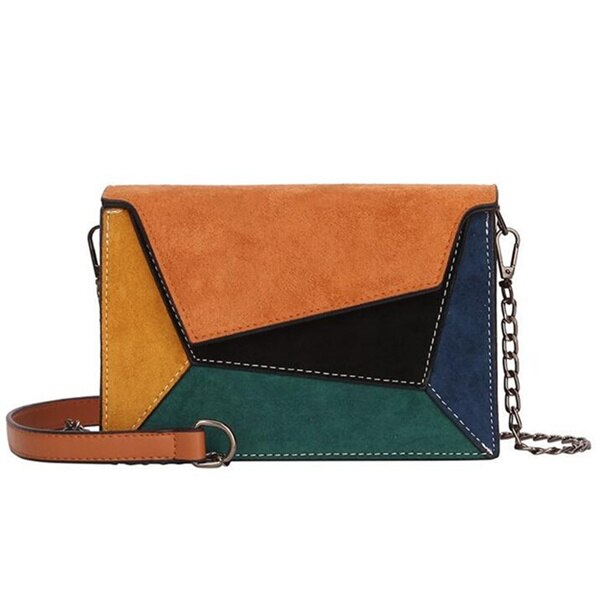 Retro Patchwork Crossbody Bag