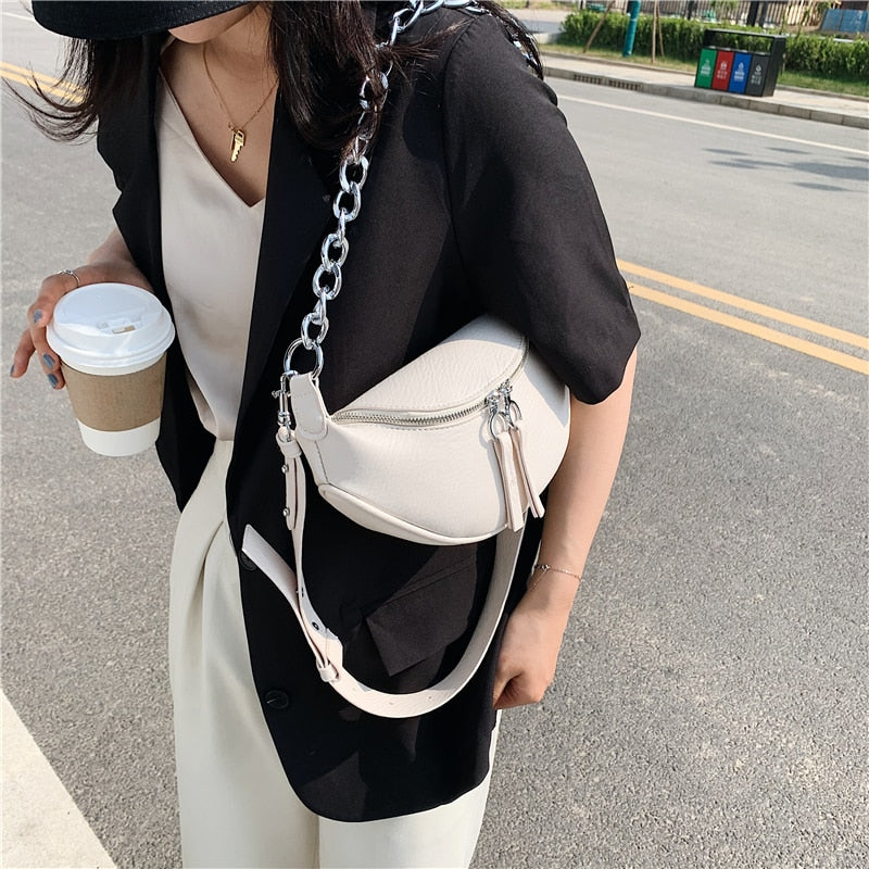 Oversized Chain Crossbody Bag