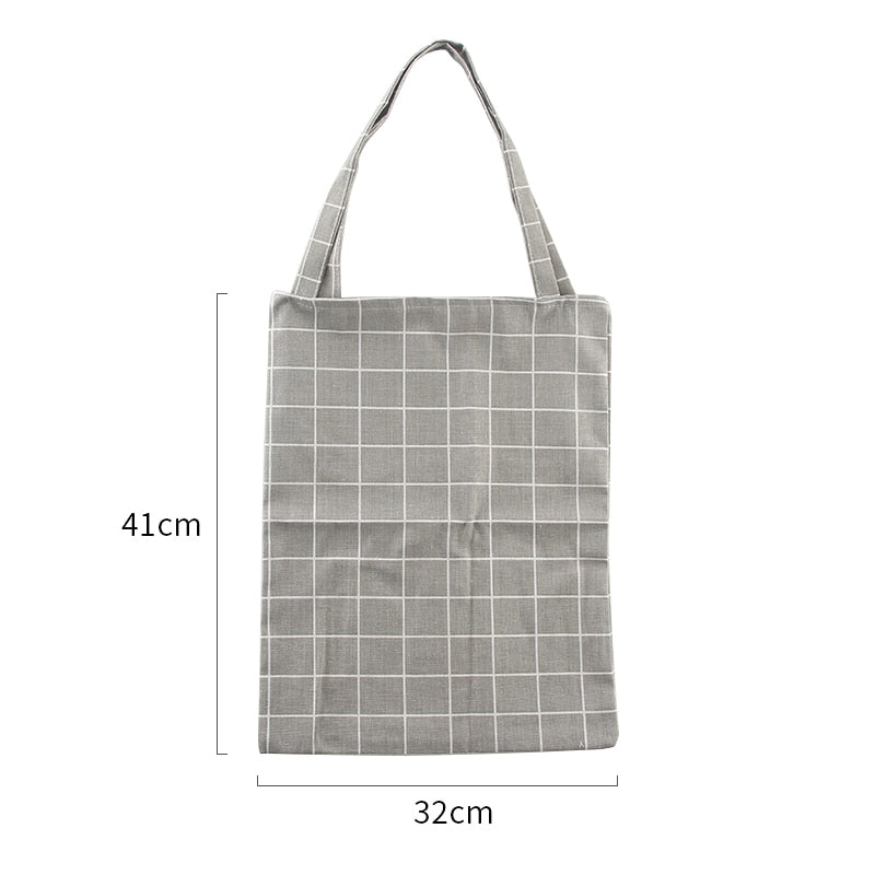 Geometric Pattern Canvas Tote Bag