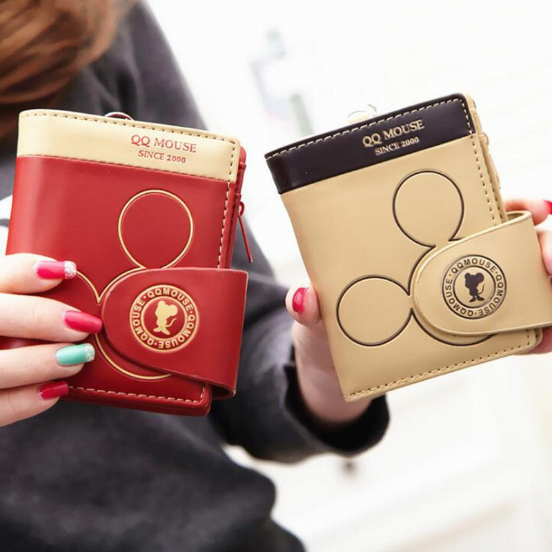 Cute Mickey Mouse Leather Wallet for Women