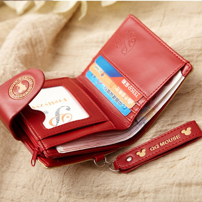 Cute Mickey Mouse Leather Wallet for Women