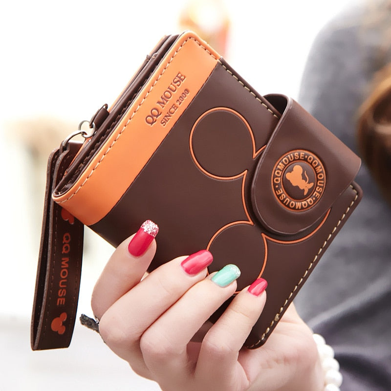 Cute Mickey Mouse Leather Wallet for Women