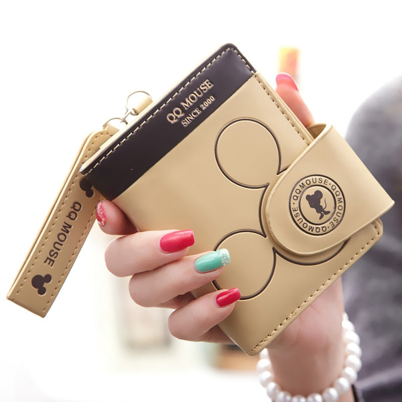 Cute Mickey Mouse Leather Wallet for Women
