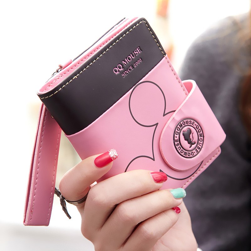 Cute Mickey Mouse Leather Wallet for Women
