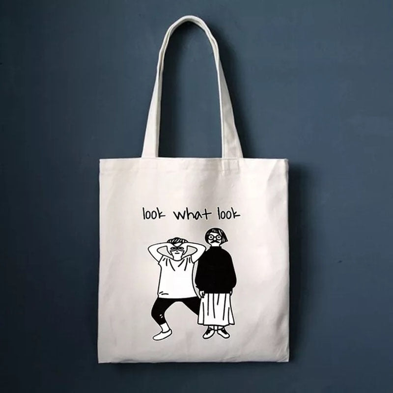 Printed Canvas Tote Bag