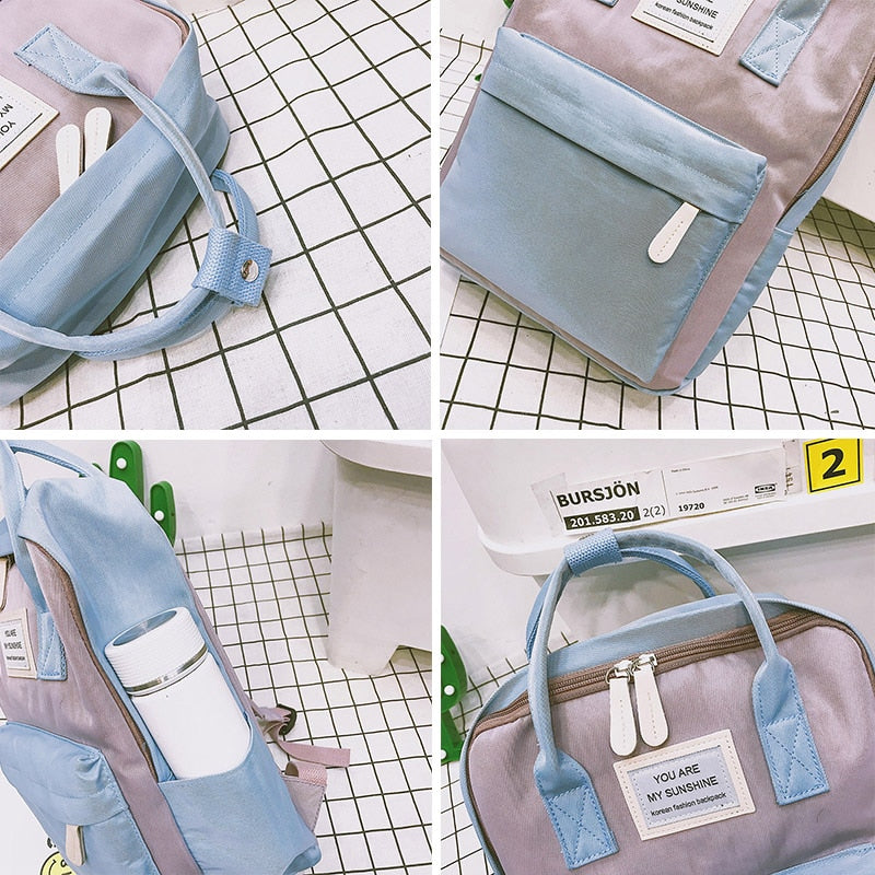Waterproof Canvas Unisex Harajuku Backpack