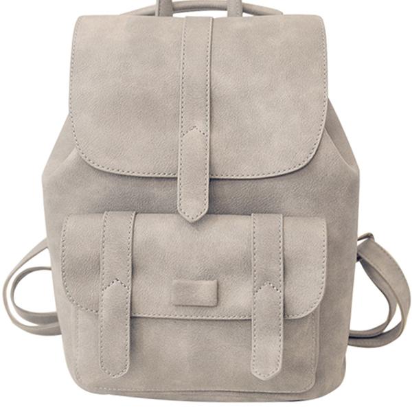 Vintage Solid Backpack