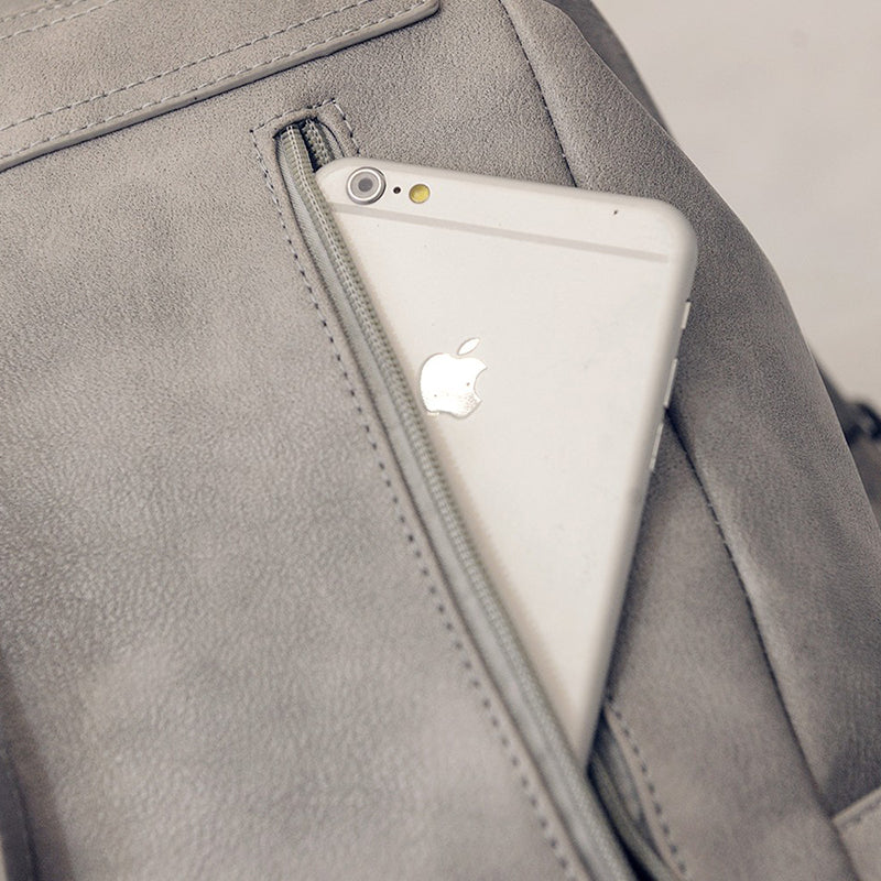 Vintage Solid Backpack