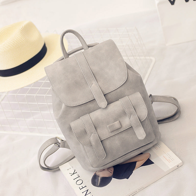 Vintage Solid Backpack