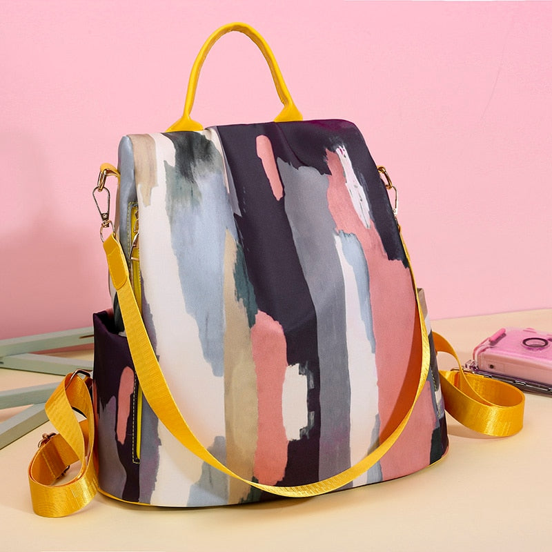 Colorful Capacious Oxford Cloth Backpack