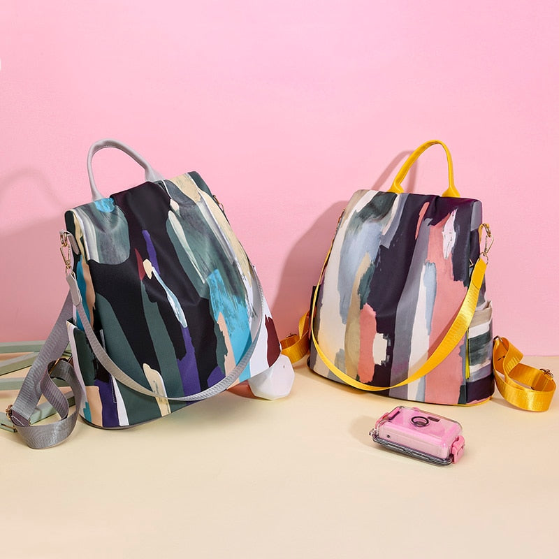 Colorful Capacious Oxford Cloth Backpack