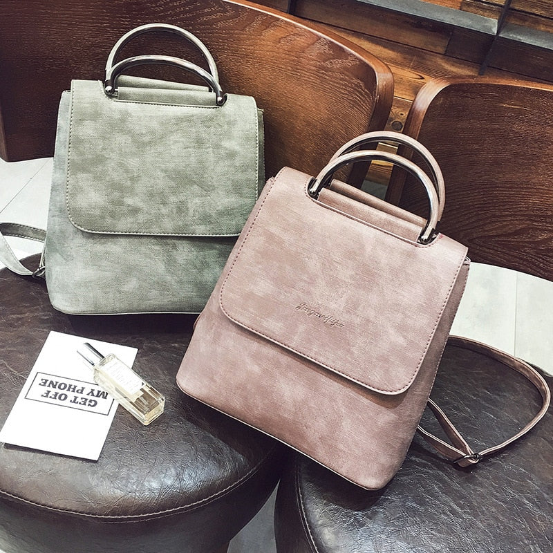 Marble Eco-Leather Backpack