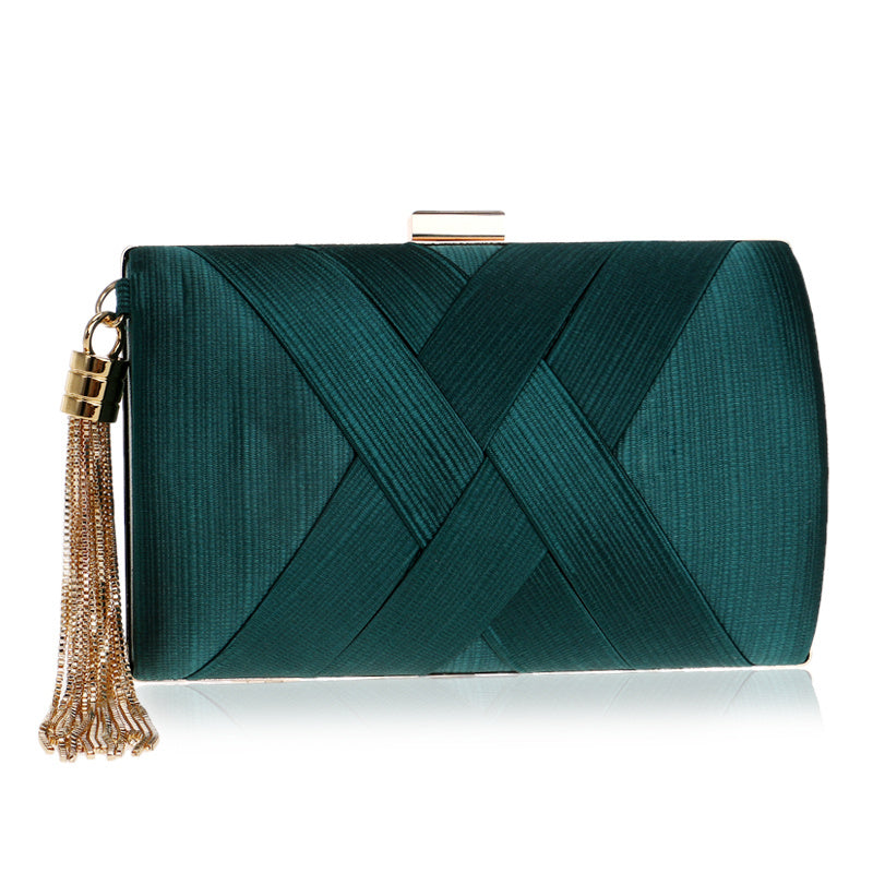Metal Tassel Clutch Bag