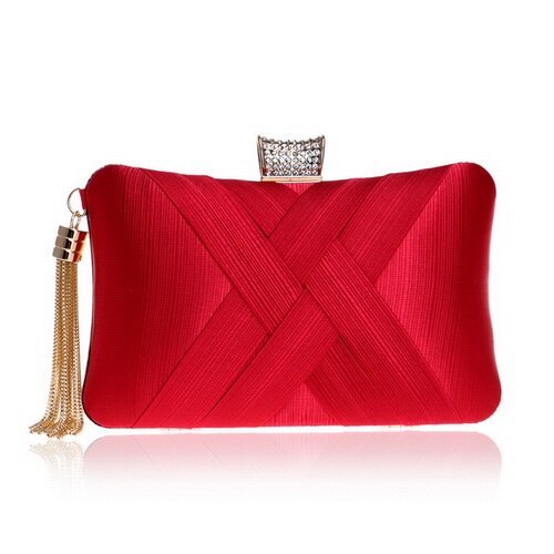 Metal Tassel Clutch Bag