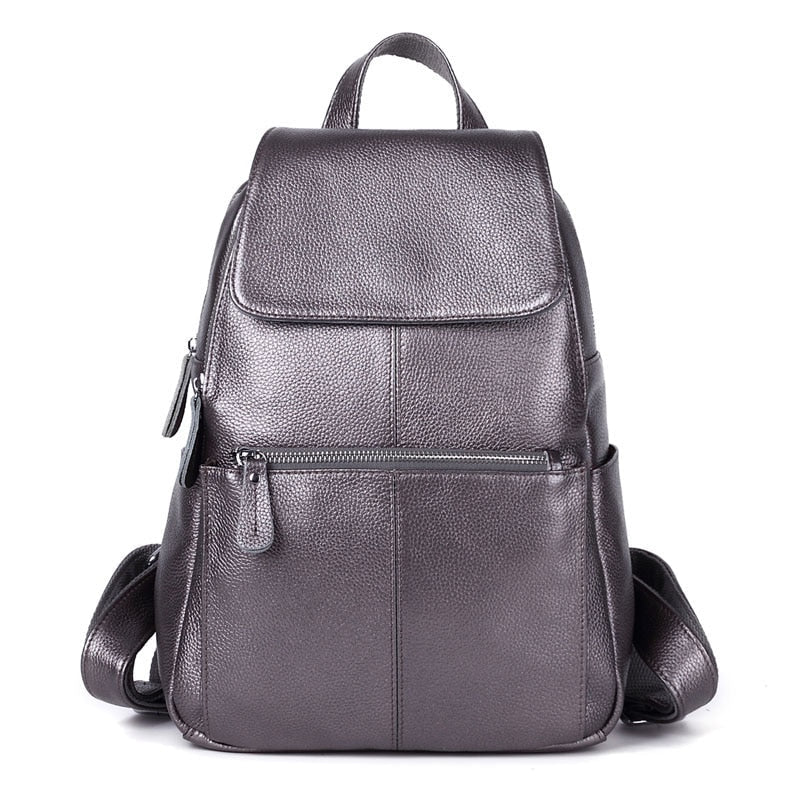 Casual Colorful Genuine Leather Backpack