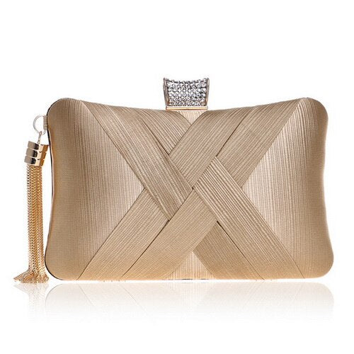 Metal Tassel Clutch Bag