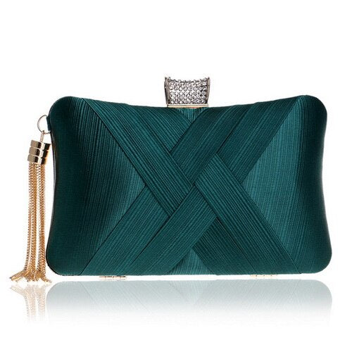Metal Tassel Clutch Bag