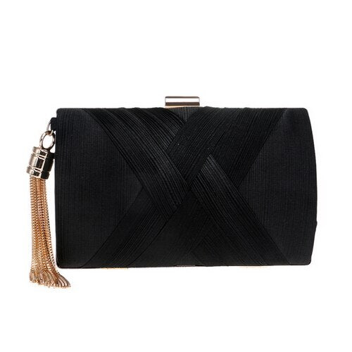 Metal Tassel Clutch Bag