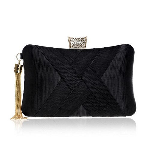 Metal Tassel Clutch Bag
