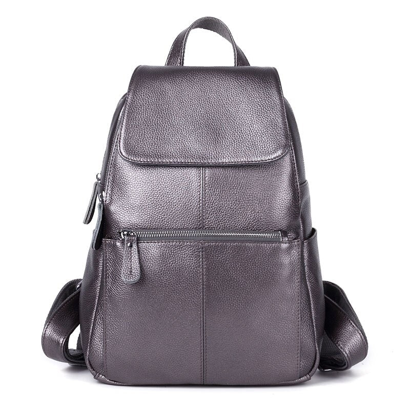 Casual Colorful Genuine Leather Backpack
