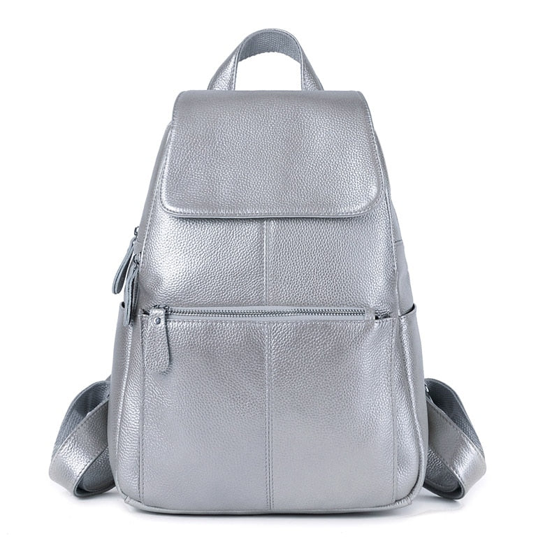 Casual Colorful Genuine Leather Backpack