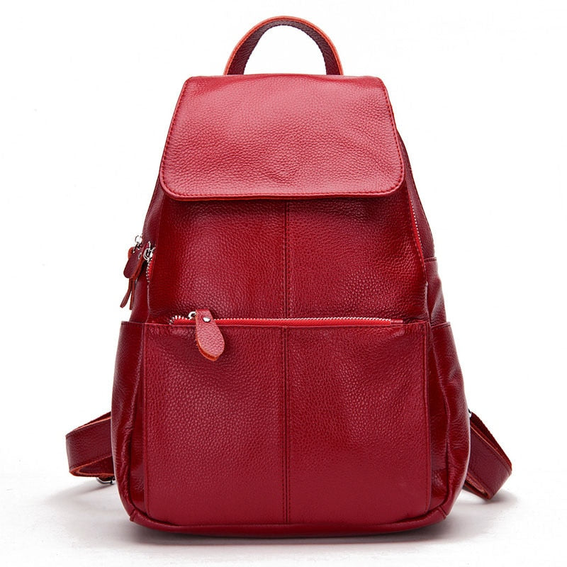 Casual Colorful Genuine Leather Backpack
