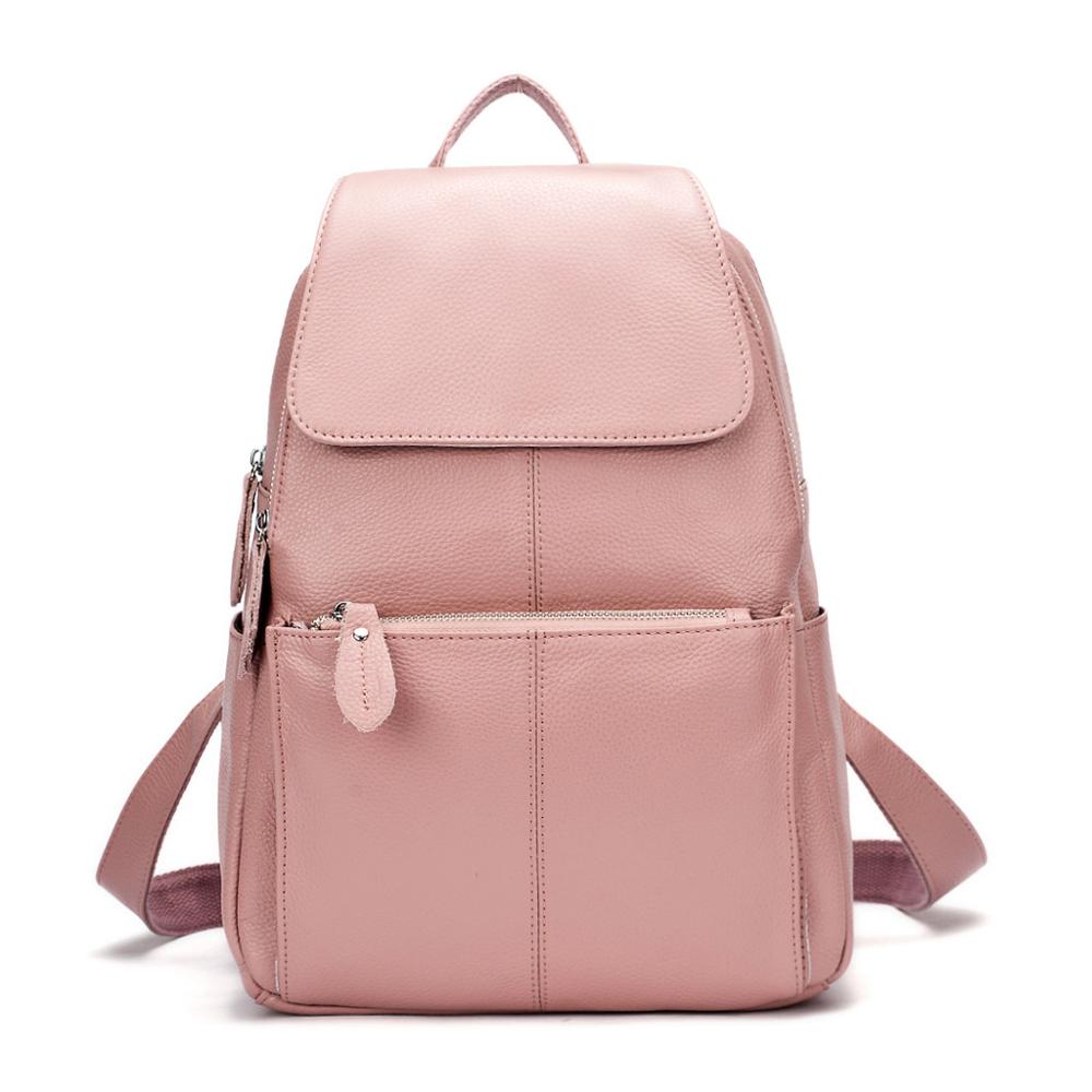 Casual Colorful Genuine Leather Backpack