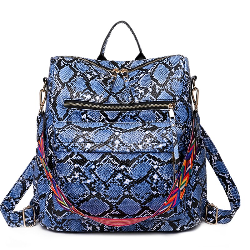 Eco-Leather Backpack with Ethnic Style Strap