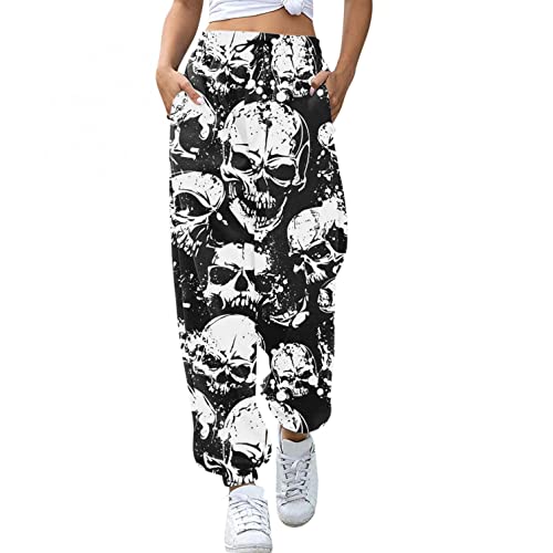 Palazzo Lounge Pants Wide Leg Printed Cropped Bottoms Baggy Trousers Sweatpants