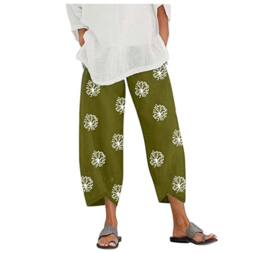 Palazzo Lounge Pants Wide Leg Printed Cropped Bottoms Baggy Trousers Sweatpants