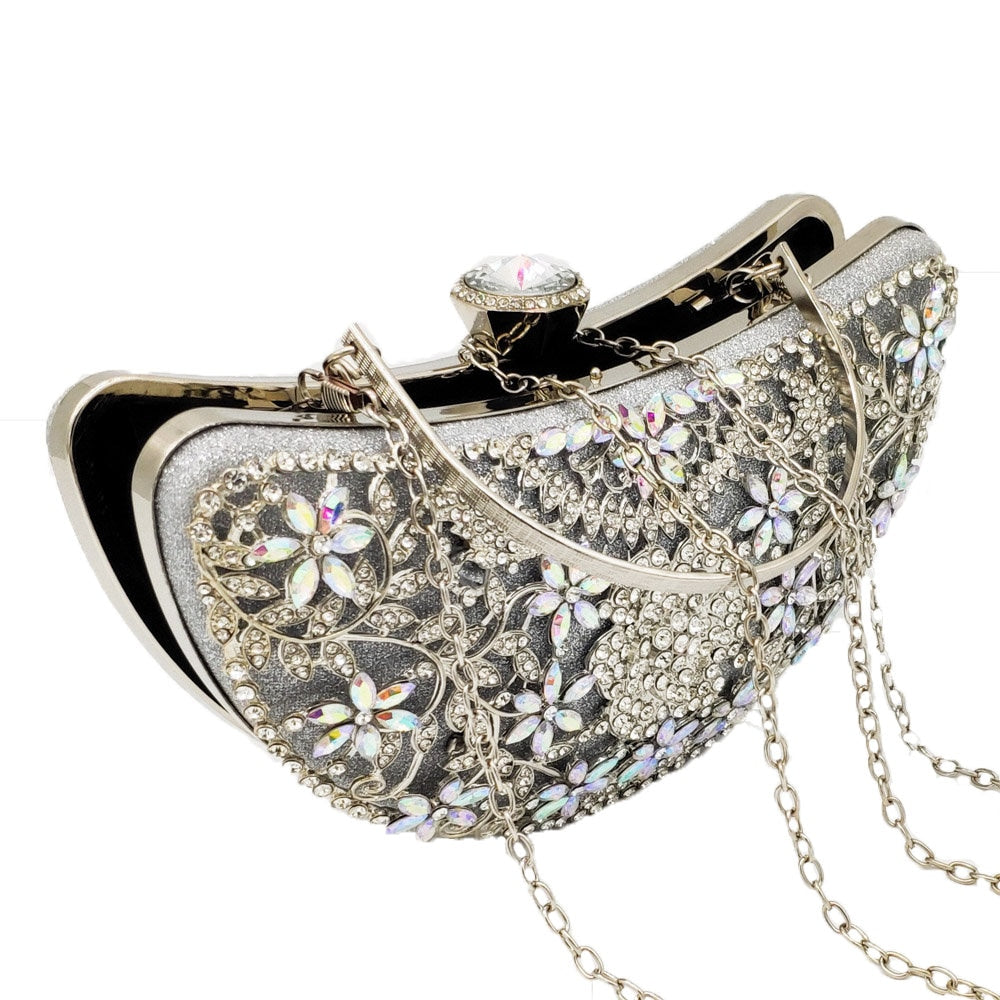 Luxury Crystals Decorated Handbag