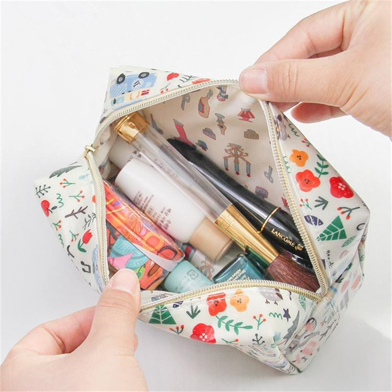 Cartoon Printed Travel Toiletry Bag