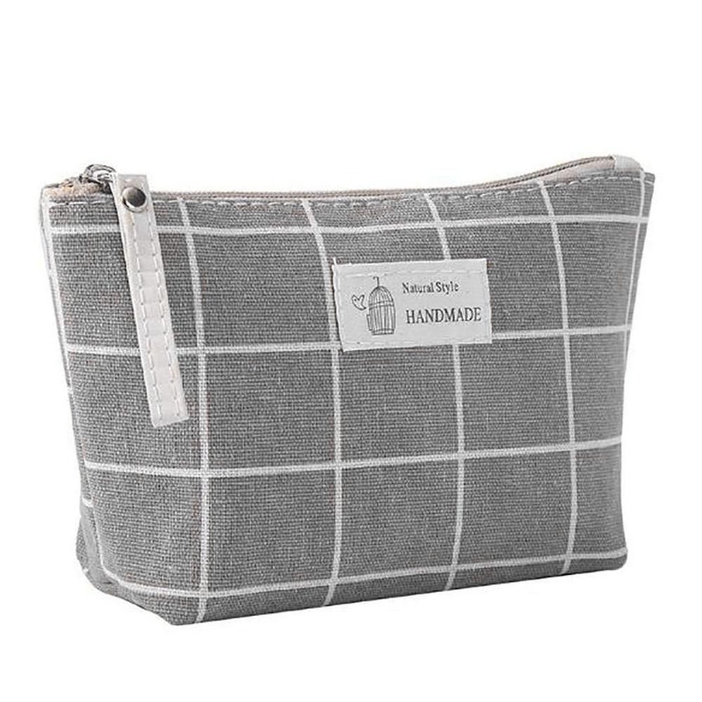 Cotton and Linen Cosmetic Bag