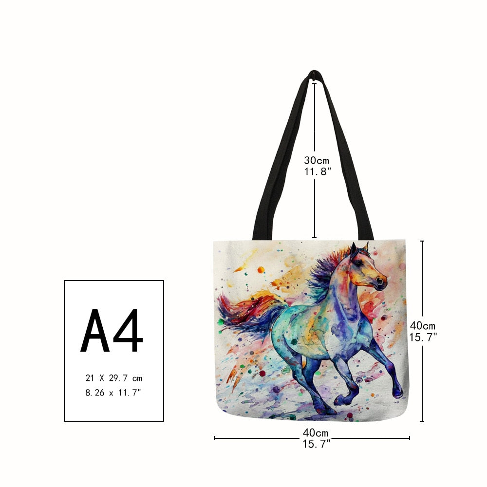 Watercolor Horse Tote Bag
