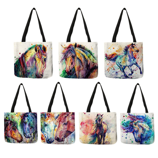 Watercolor Horse Tote Bag