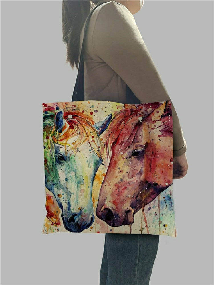 Watercolor Horse Tote Bag